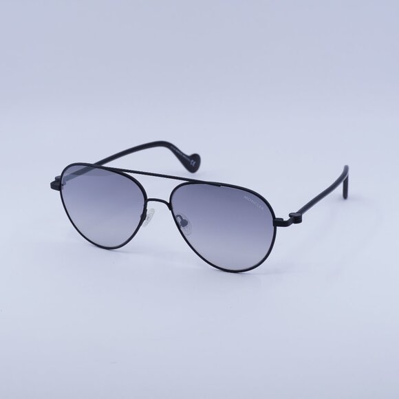 🕶️ New Moncler ML0056 02C Sunglasses - Black Frame, Smoke Lenses